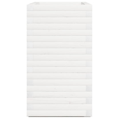 Garden Planter White 90x40x72 cm Solid Wood Pine