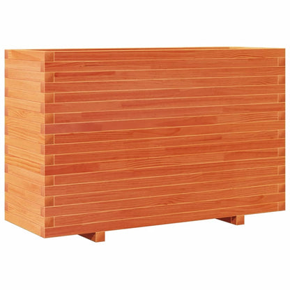 Garden Planter Wax Brown 110x40x72 cm Solid Wood Pine