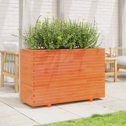 Garden Planter Wax Brown 110x40x72 cm Solid Wood Pine