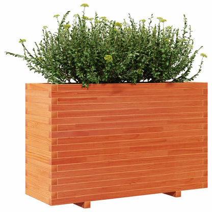 Garden Planter Wax Brown 110x40x72 cm Solid Wood Pine