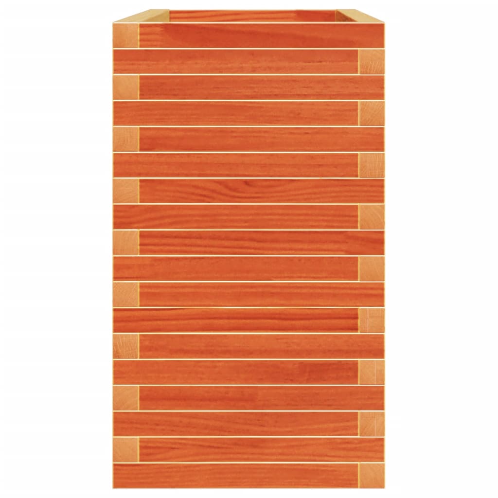 Garden Planter Wax Brown 110x40x72 cm Solid Wood Pine