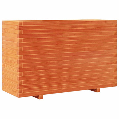 Garden Planter Wax Brown 110x40x72 cm Solid Wood Pine