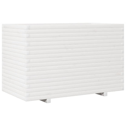 Garden Planter White 110x60x72 cm Solid Wood Pine