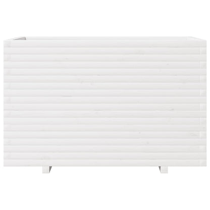 Garden Planter White 110x60x72 cm Solid Wood Pine