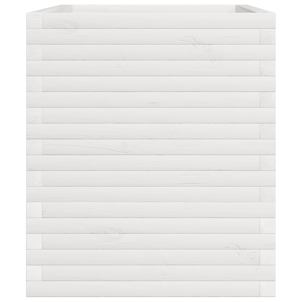 Garden Planter White 110x60x72 cm Solid Wood Pine