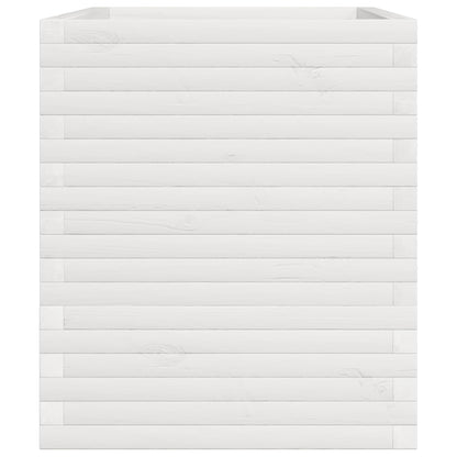 Garden Planter White 110x60x72 cm Solid Wood Pine