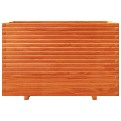 Garden Planter Wax Brown 110x60x72 cm Solid Wood Pine