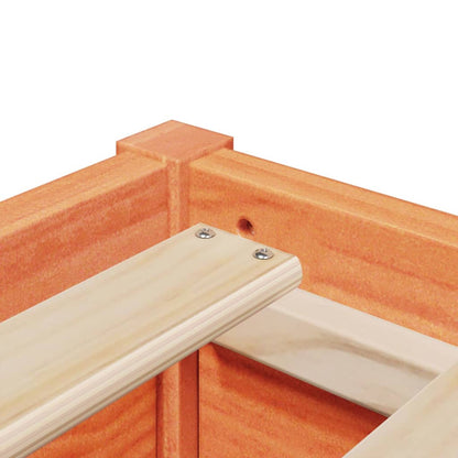 Bed with Mattress Wax Brown 160x200 cm Solid Wood Pine