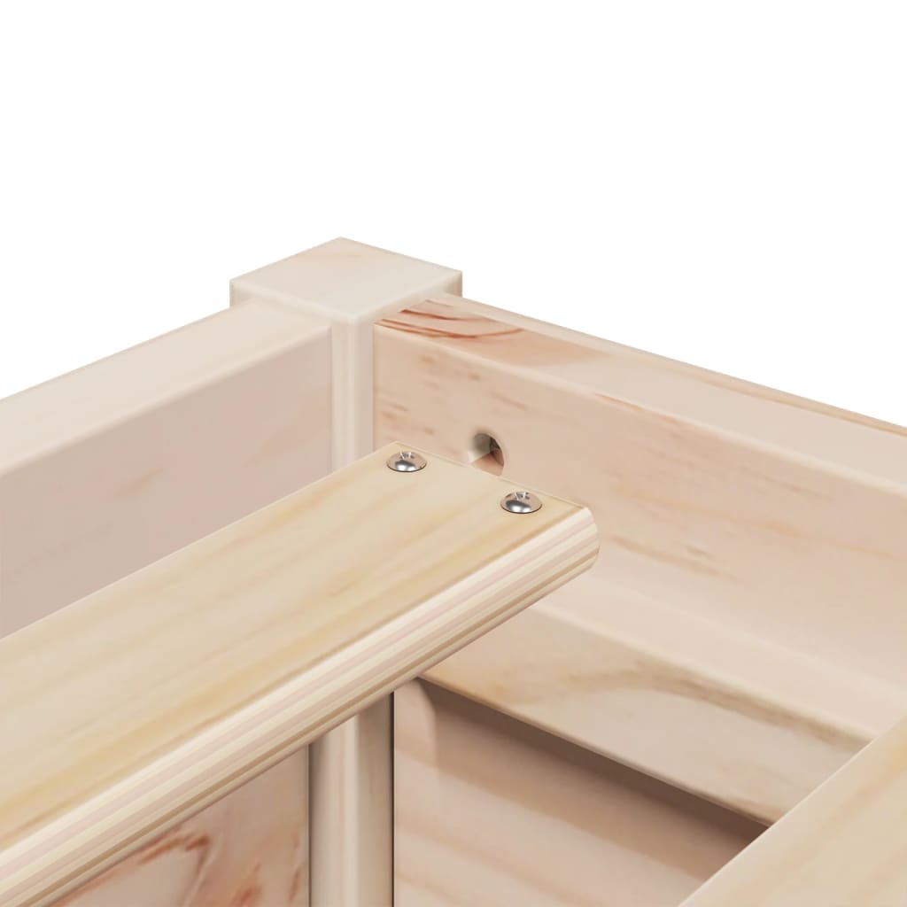 Bed with Mattress 90x200 cm Solid Wood Pine