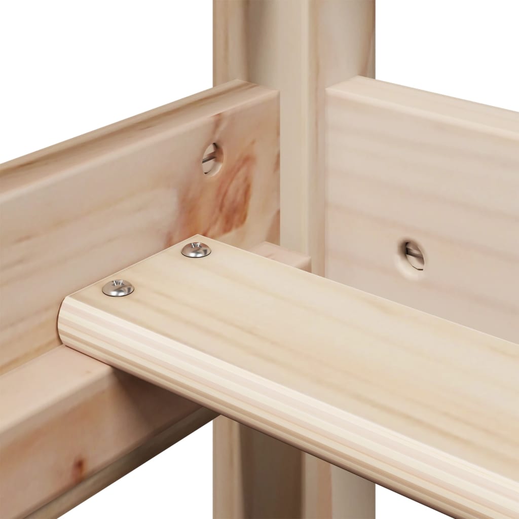 High Sleeper Bed without Mattress 80x200 cm Solid Wood Pine