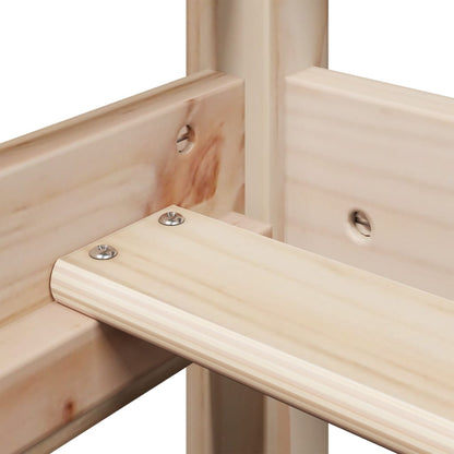 High Sleeper Bed without Mattress 75x190 cm Small Single Solid Wood Pine