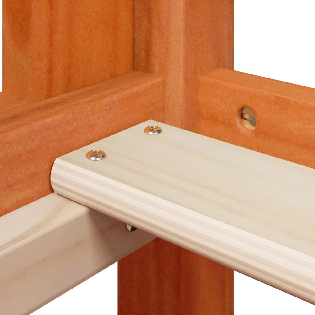 High Sleeper Bed without Mattress Wax Brown 75x190 cm Small Single Solid Wood Pine