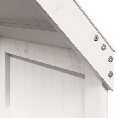 High Sleeper Bed without Mattress White 90x200 cm Solid Wood Pine