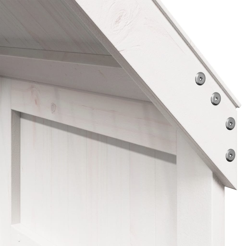 High Sleeper Bed without Mattress White 75x190 cm Small Single Solid Wood Pine