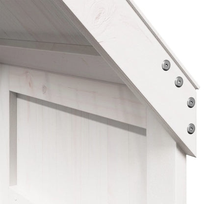 High Sleeper Bed without Mattress White 75x190 cm Small Single Solid Wood Pine