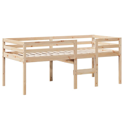 High Sleeper Bed without Mattress 90x200 cm Solid Wood Pine