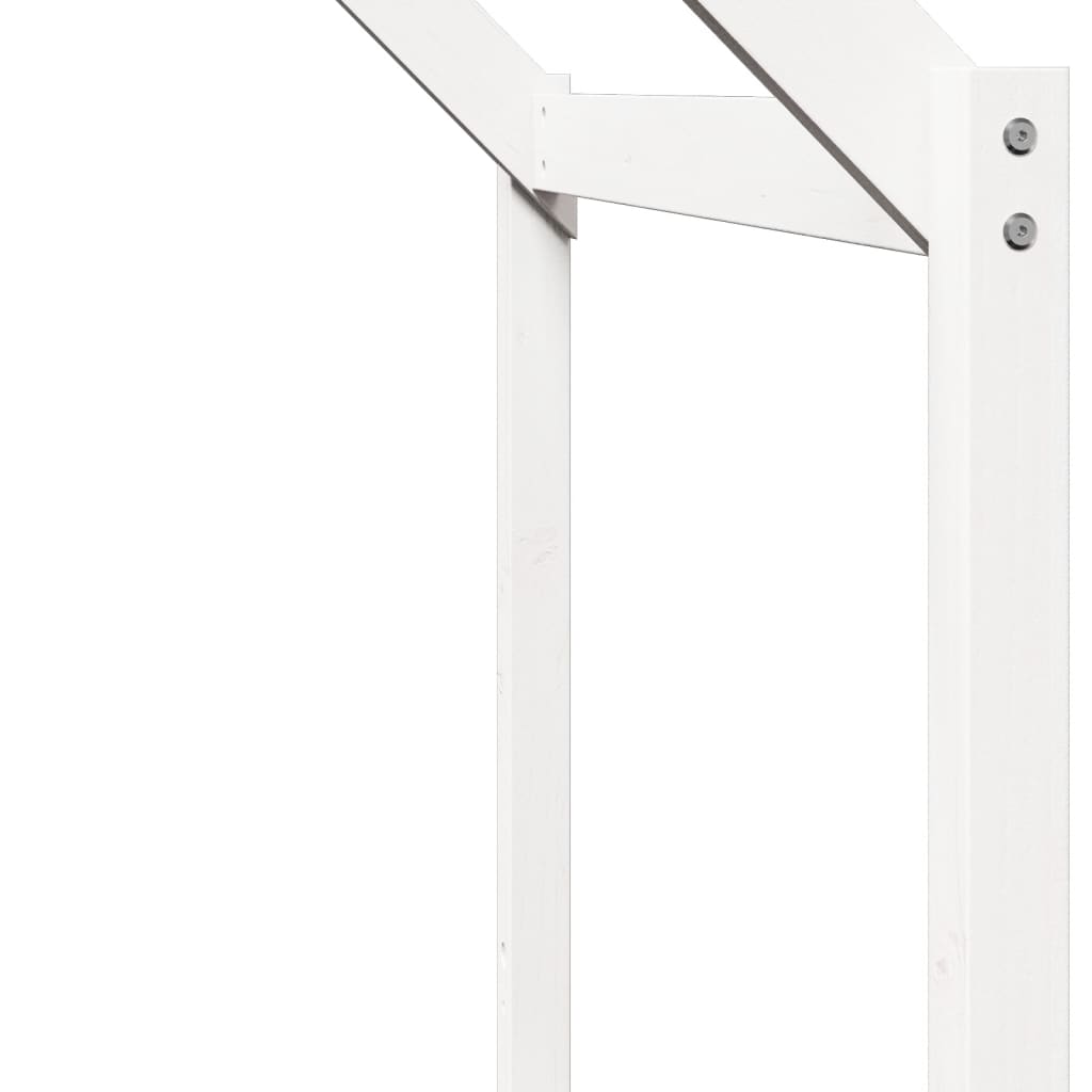 High Sleeper Bed without Mattress White 80x200 cm Solid Wood Pine