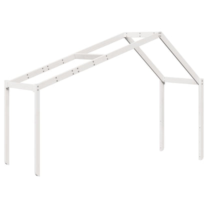 High Sleeper Bed without Mattress White 90x190 cm Single Solid Wood Pine