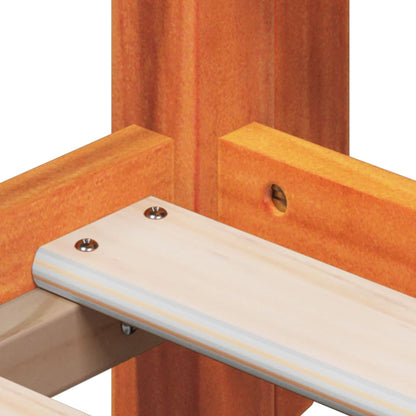 High Sleeper Bed without Mattress Wax Brown 90x190 cm Single Solid Wood Pine