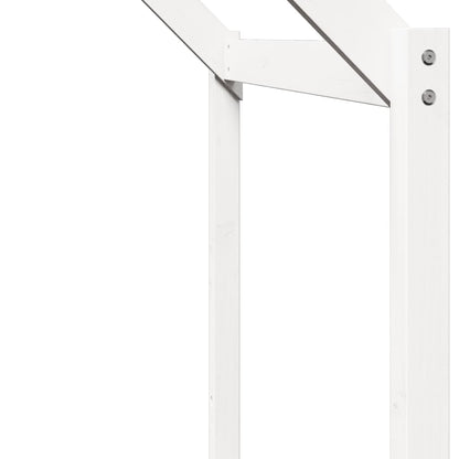 High Sleeper Bed without Mattress White 75x190 cm Small Single Solid Wood Pine