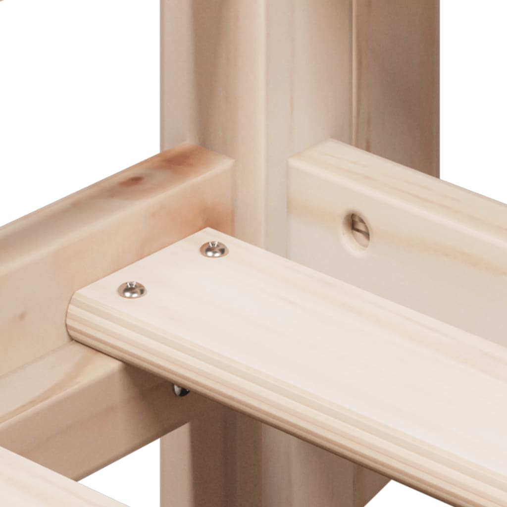 Loft Bed with Ladder and Roof without Mattress 90x190 cm Single