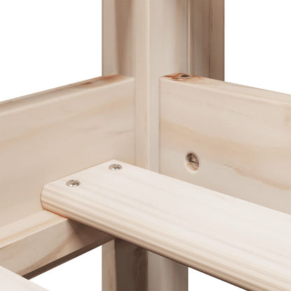 High Sleeper Bed without Mattress 80x200 cm Solid Wood Pine