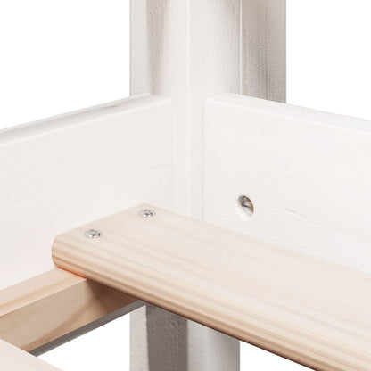 High Sleeper Bed without Mattress White 80x200 cm Solid Wood Pine