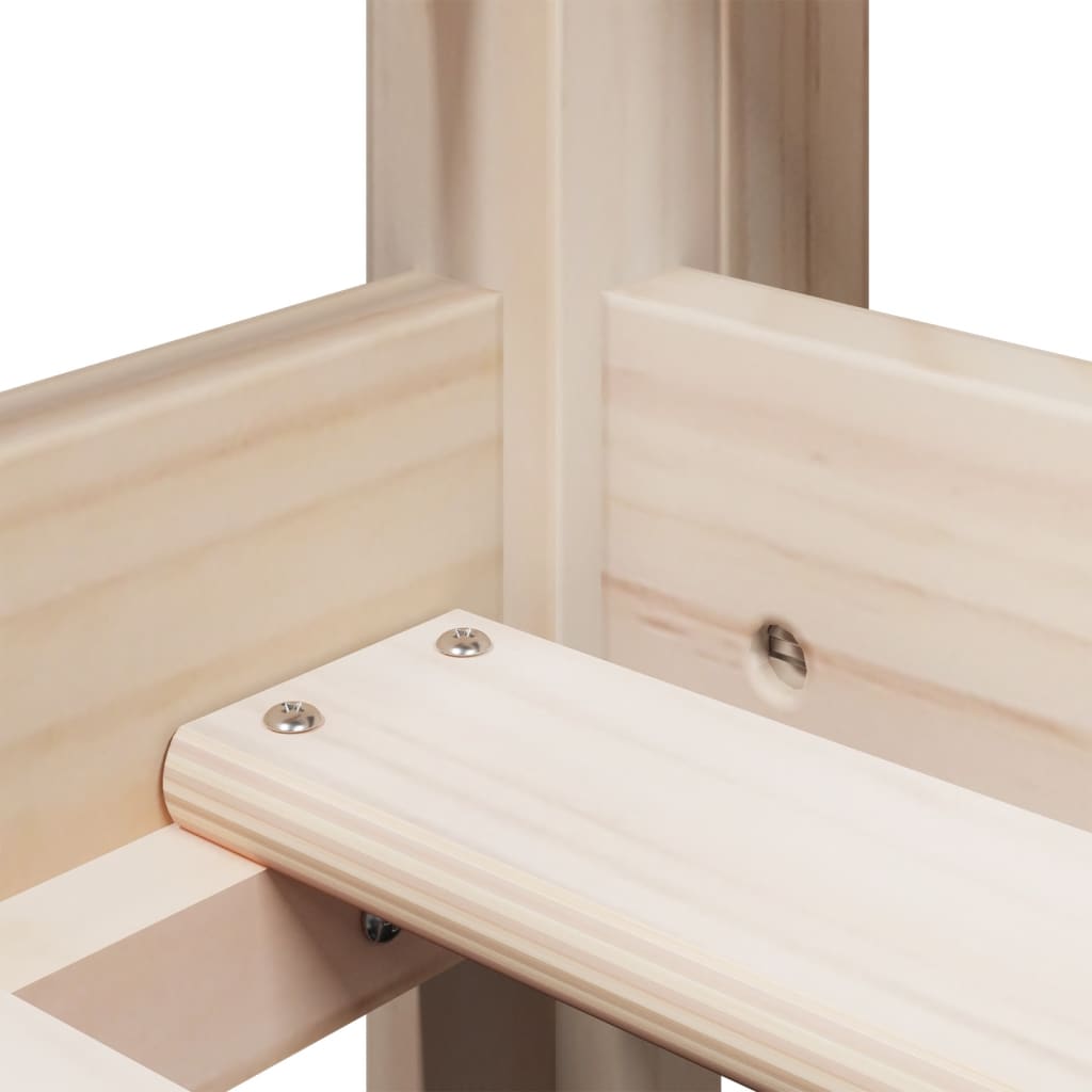 Loft Bed with Ladder and Roof without Mattress 90x190 cm Single