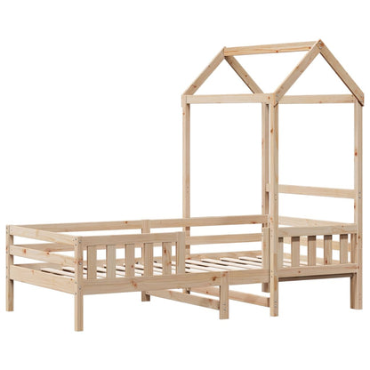 Bed Frame with Roof without Mattress 100x200 cm