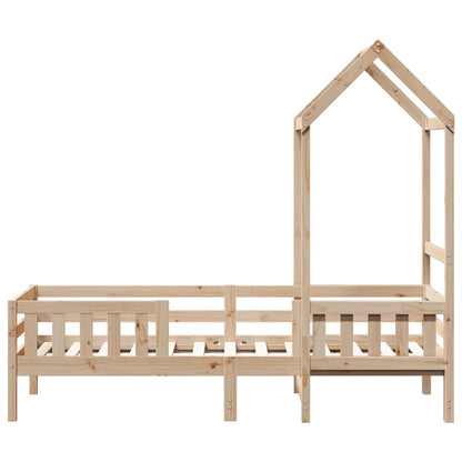 Bed Frame with Roof without Mattress 100x200 cm