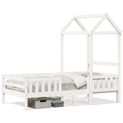 Bed Frame with Roof without Mattress White 80x200 cm