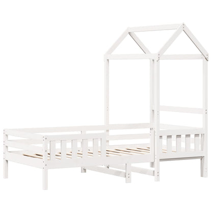 Bed Frame with Roof without Mattress White 80x200 cm