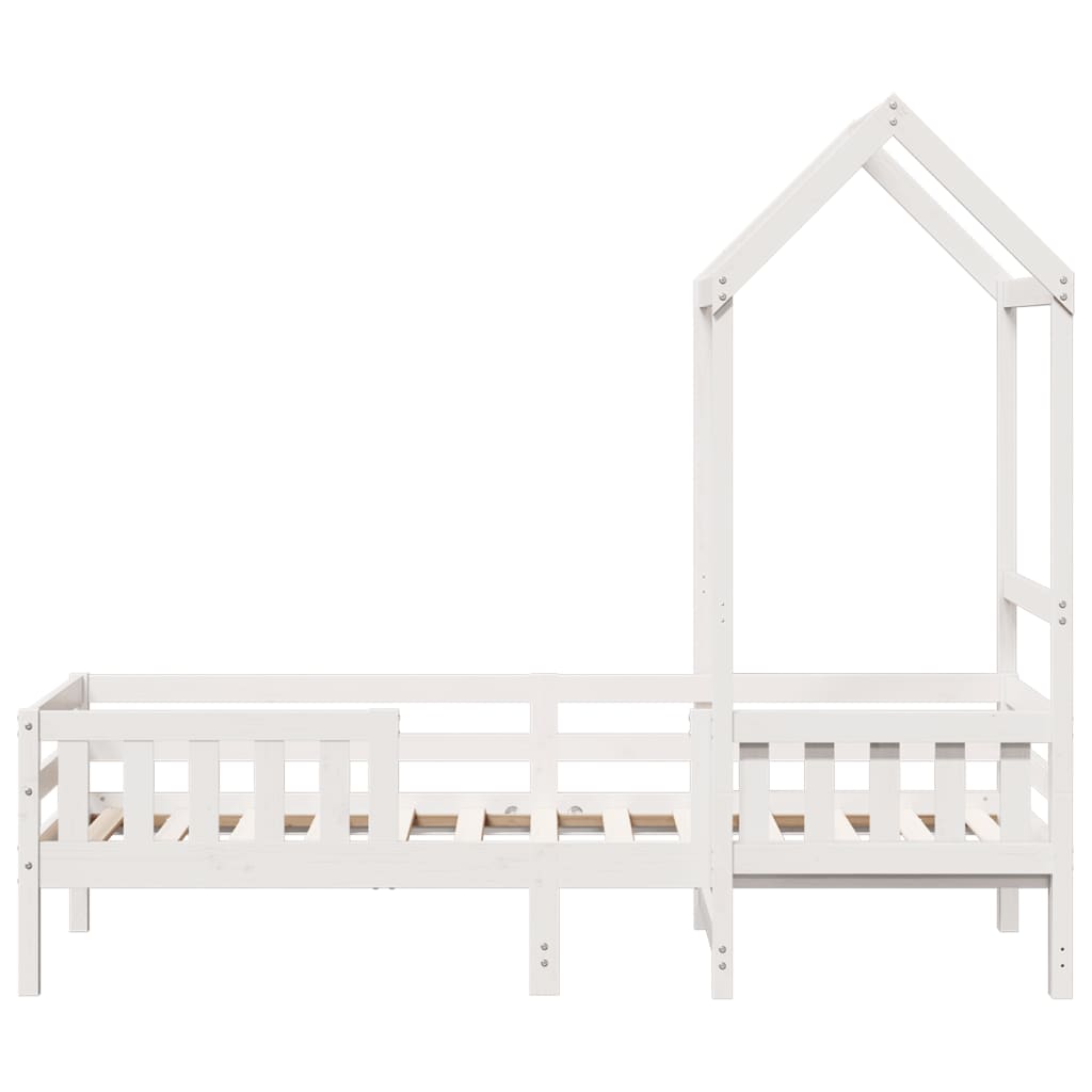 Bed Frame with Roof without Mattress White 80x200 cm