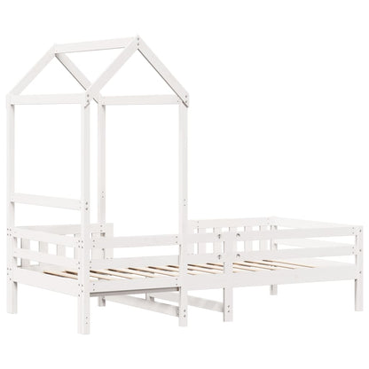 Bed Frame with Roof without Mattress White 80x200 cm