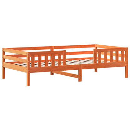 Bed Frame with Roof without Mattress Wax Brown 80x200 cm