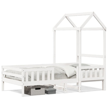 Bed Frame with Roof without Mattress White 75x190 cm Small Single
