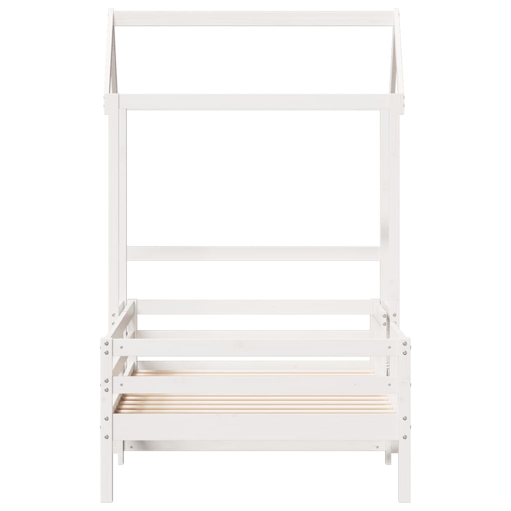 Bed Frame with Roof without Mattress White 75x190 cm Small Single