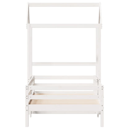 Bed Frame with Roof without Mattress White 75x190 cm Small Single