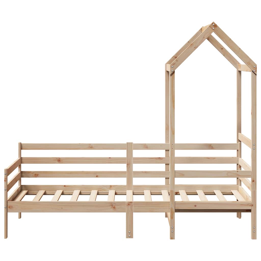 Day Bed with Roof without Mattress 90x190 cm Single Solid Wood