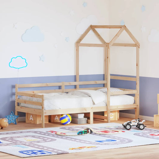 Day Bed with Roof without Mattress 90x190 cm Single Solid Wood