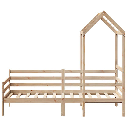 Day Bed with Roof without Mattress 80x200 cm Solid Wood