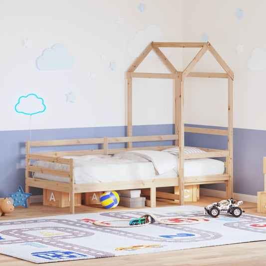 Day Bed with Roof without Mattress 80x200 cm Solid Wood