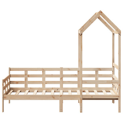 Day Bed with Roof without Mattress 90x200 cm Solid Wood