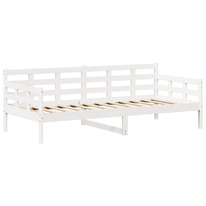 Day Bed with Roof without Mattress White 80x200 cm Solid Wood