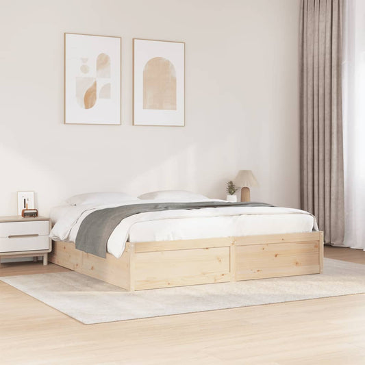 Bed Frame without Mattress 180x200 cm Super King Solid Wood Pine