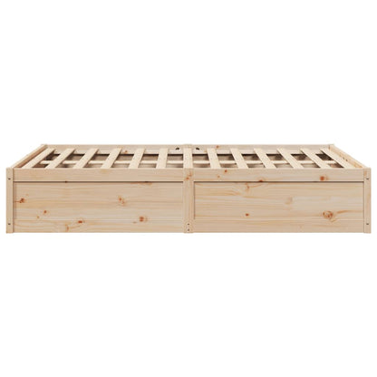 Bed Frame without Mattress 150x200 cm King Size Solid Wood Pine