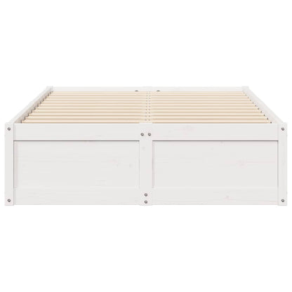 Bed Frame without Mattress White 120x200 cm Solid Wood Pine