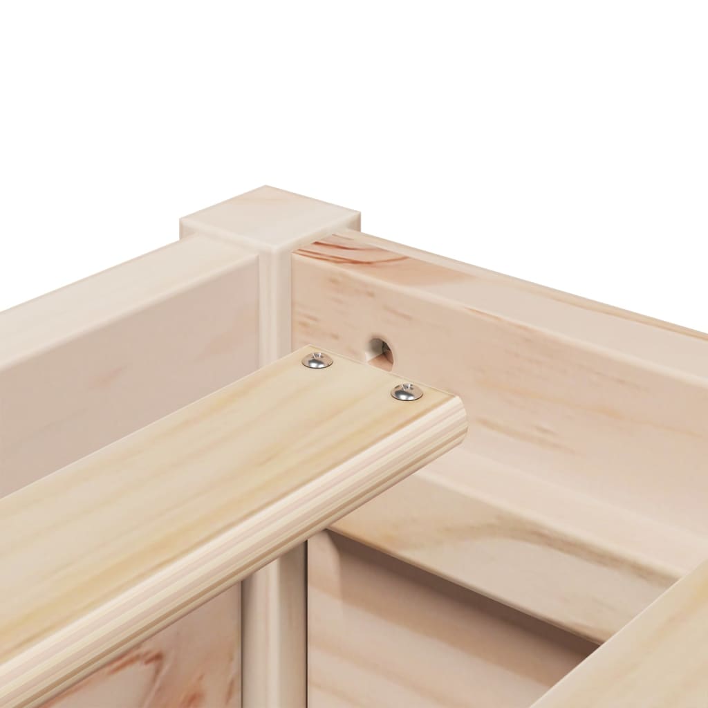 Bed Frame without Mattress 140x190 cm Solid Wood Pine