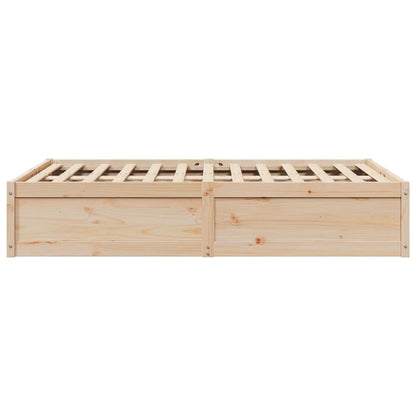 Bed Frame without Mattress 135x190 cm Double Solid Wood Pine