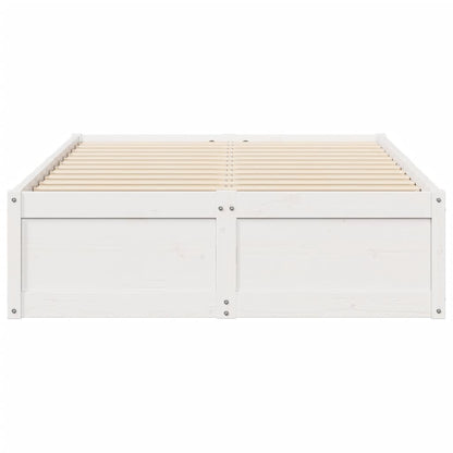 Bed Frame without Mattress White 120x190 cm Small Double Solid Wood Pine